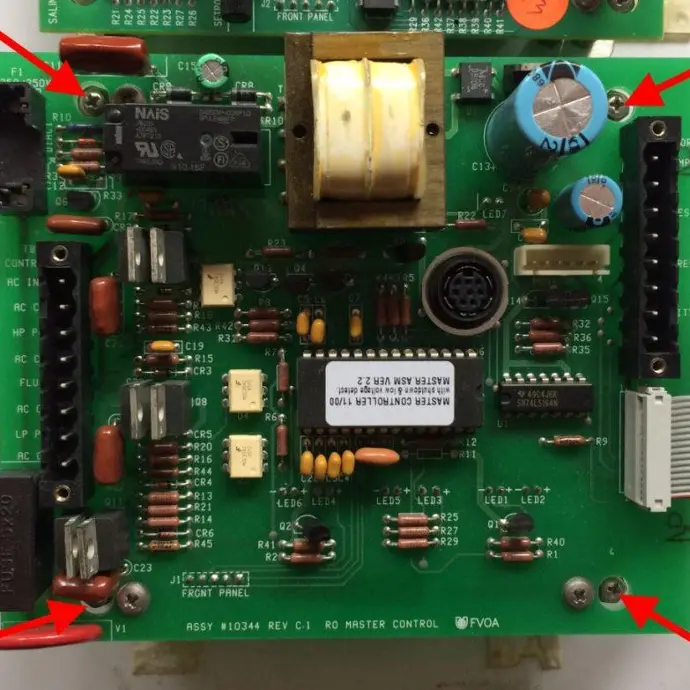 Fig 21: OEM Master Controller Screw Locations