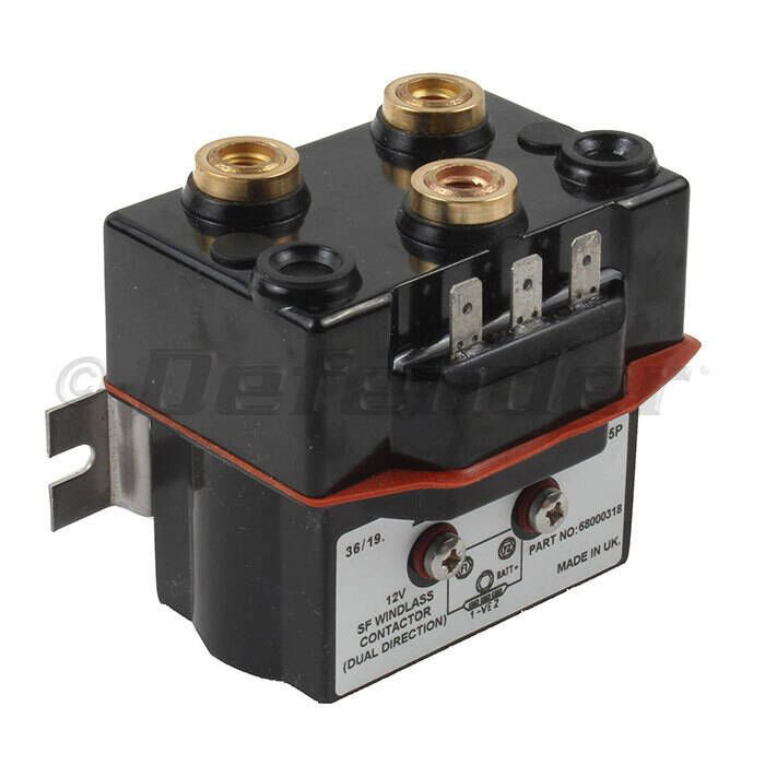 Windlass Control Solenoid, 3-Terminal, 12V