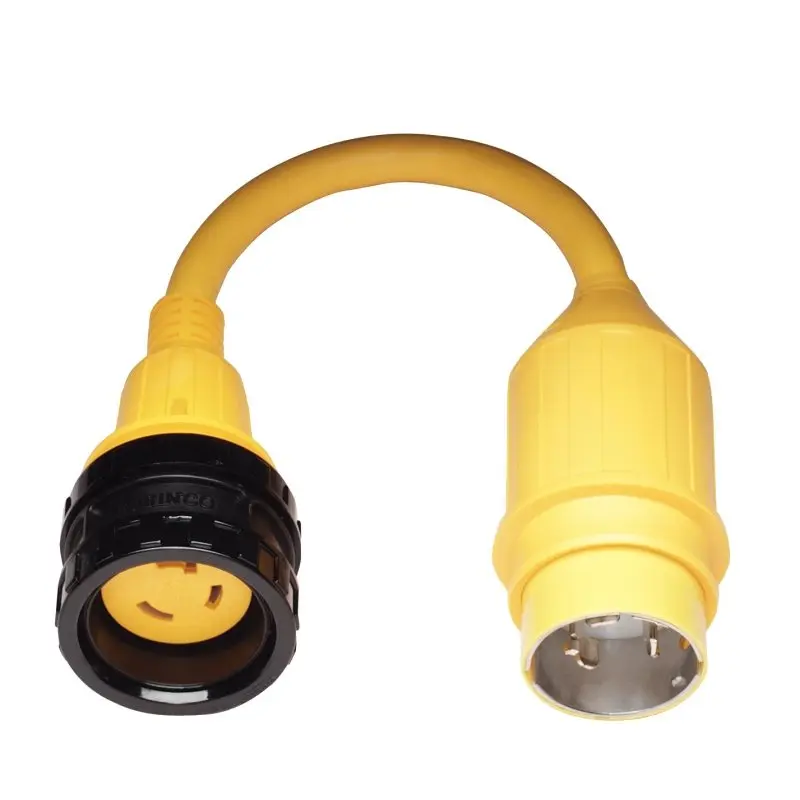 Shore Adapter, 50A Male 125/250V x 30A Female, Marinco