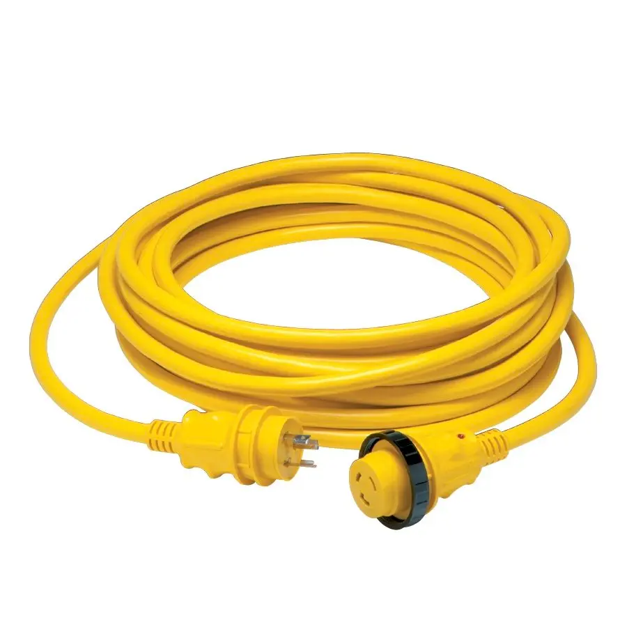 Shore Power Cord, 30 Amp x 50 Feet, Yellow, Marinco
