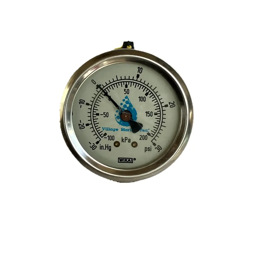 Pressure/Vacuum Gauge, 2.5", -30" to 30 PSI, 1/4 NPT Back Connection, 40-0300