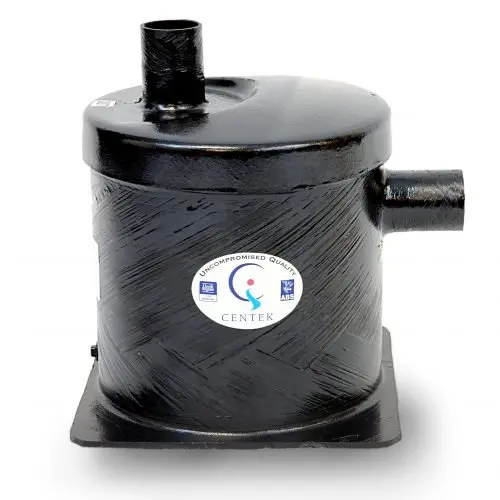 [CEN-0026] Centek Vernalift Muffler, 2.0" Side Entry, 9x9
