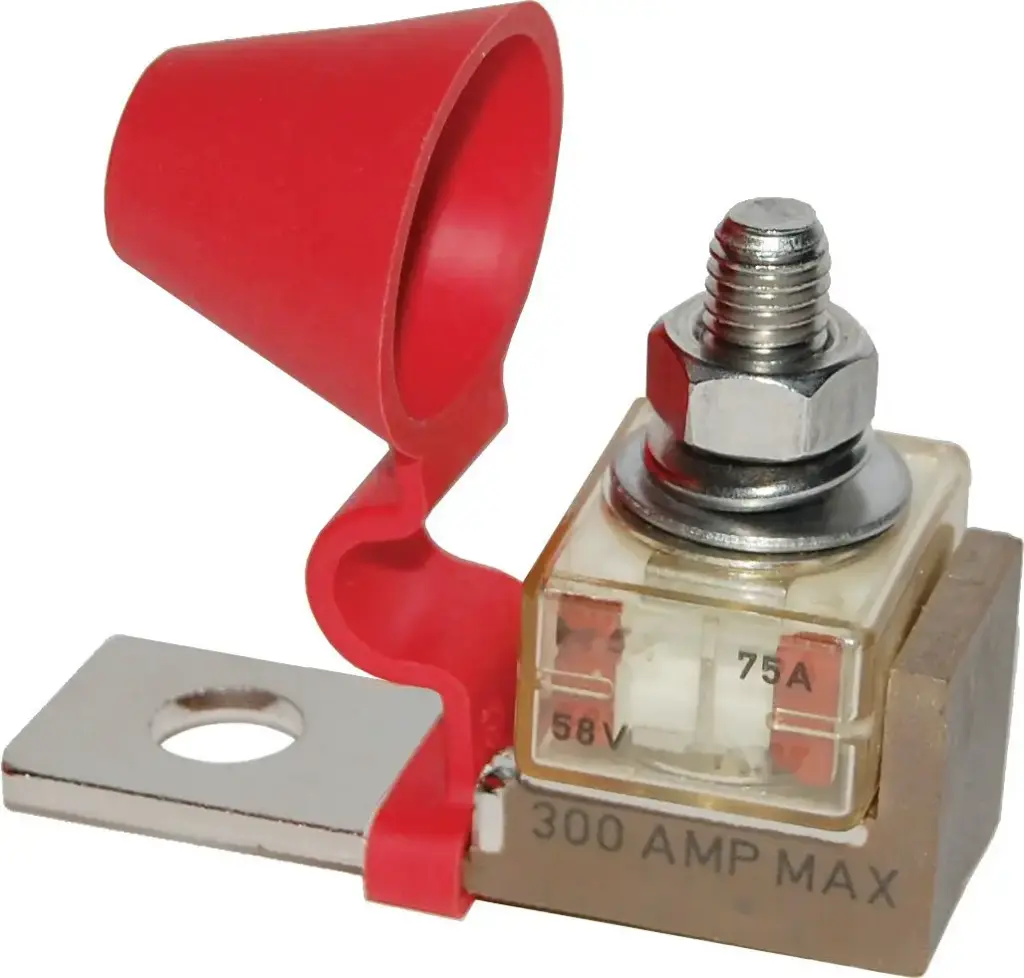 Battery Terminal Fuse Holder with Fuse - Select Amp Rating (30 Amps (12 AWG Min))