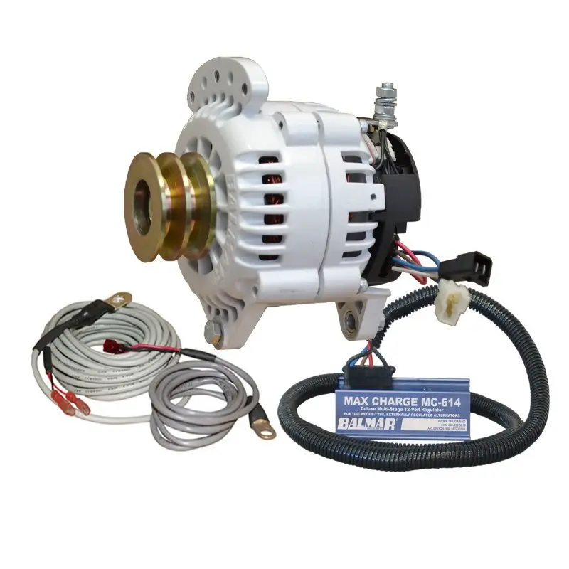[BAL-60-YP-MC-120-DV-KIT] Balmar 6-Series Alternator Kit w/MaxCharge, 12V, 120A, 3.15" (Dual V Groove (-DV))