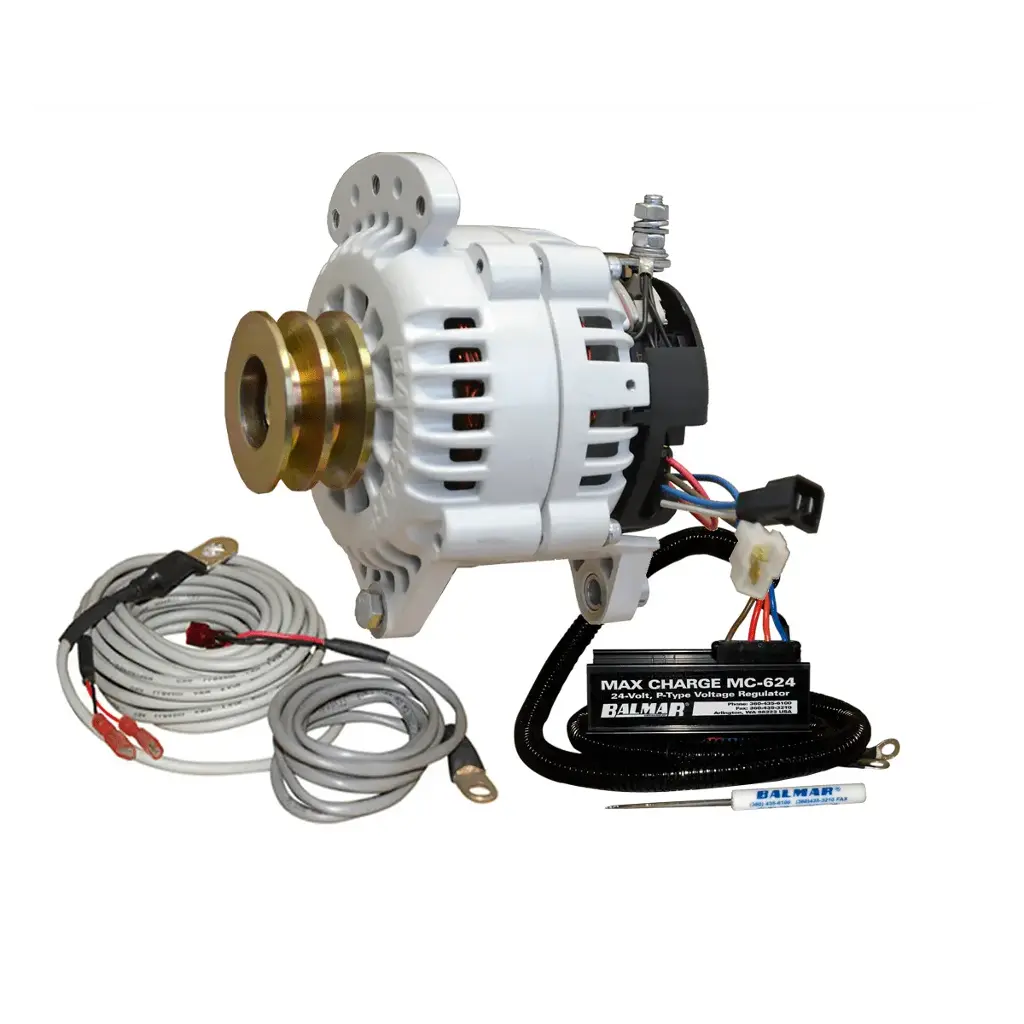 [BAL-60-YP-24-70-DV] Balmar 6-Series Alternator Kit w/MaxCharge, 24V, 70A, 3.15" (Dual V Groove (-DV))