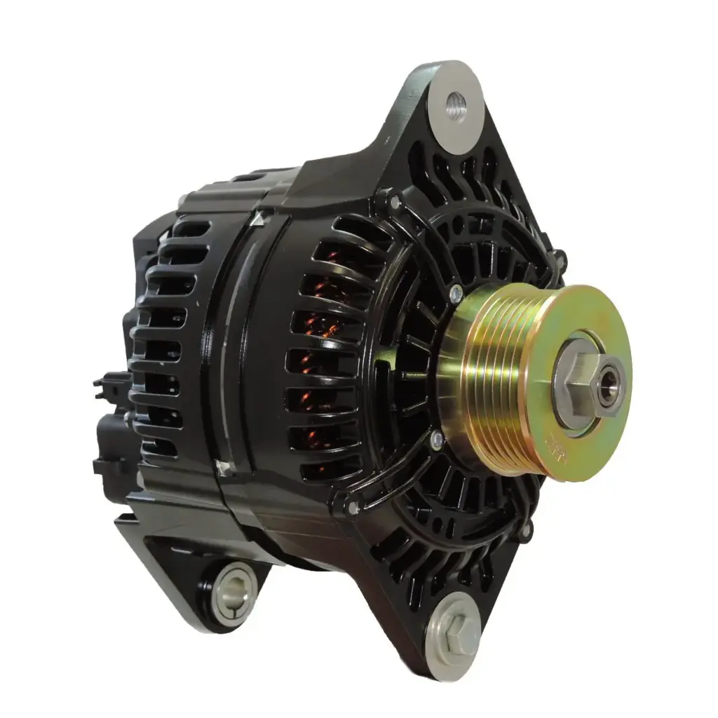 Balmar 97XD-Series Marine Alternator, 24 V, 190 Amp, Saddle Mount 4", K-6 Pulley, Case Ground