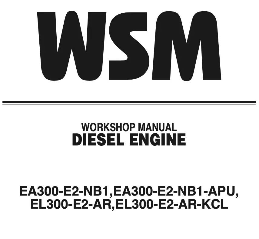 NextGen 3.5 Engine Shop Manual - Kubota EA300/EL300