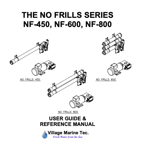 Owners Manual, No Frills NF-450, NF-600, NF-800