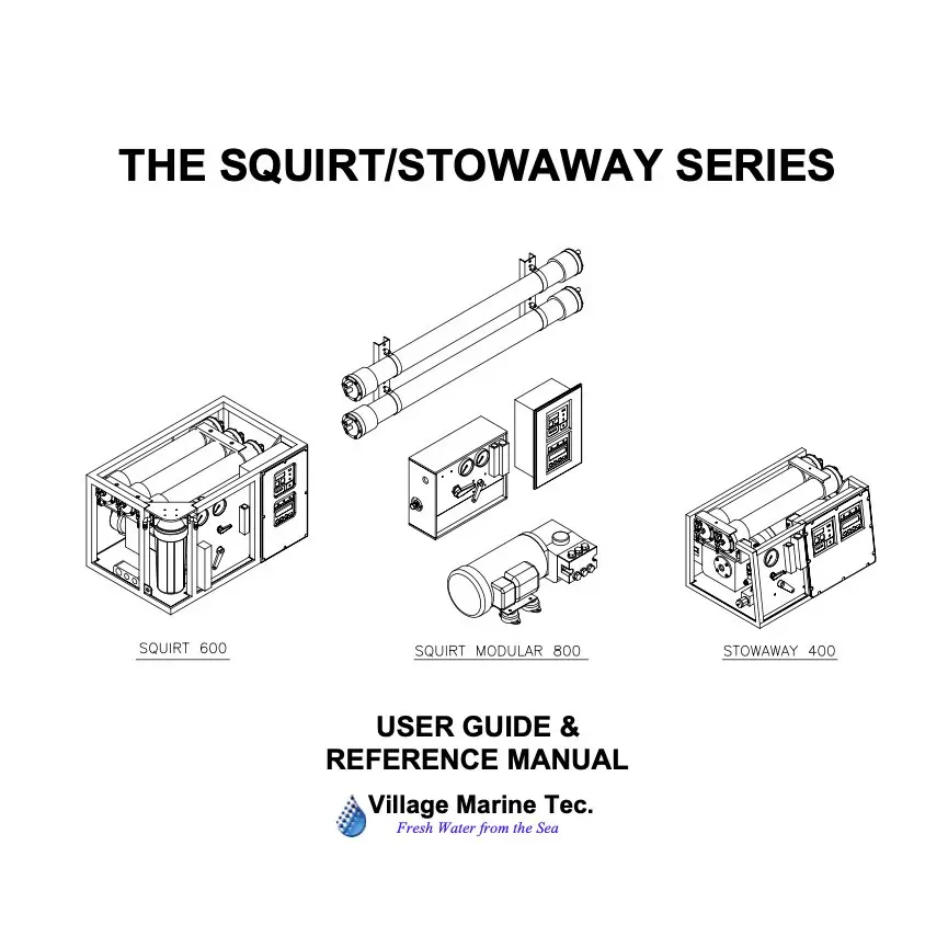 Owners Manual, Squirt/Stowaway SPW/MPW/STW, March 2005 